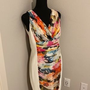 NWT Carmen Marc Valvo Floral Strapless Dress
